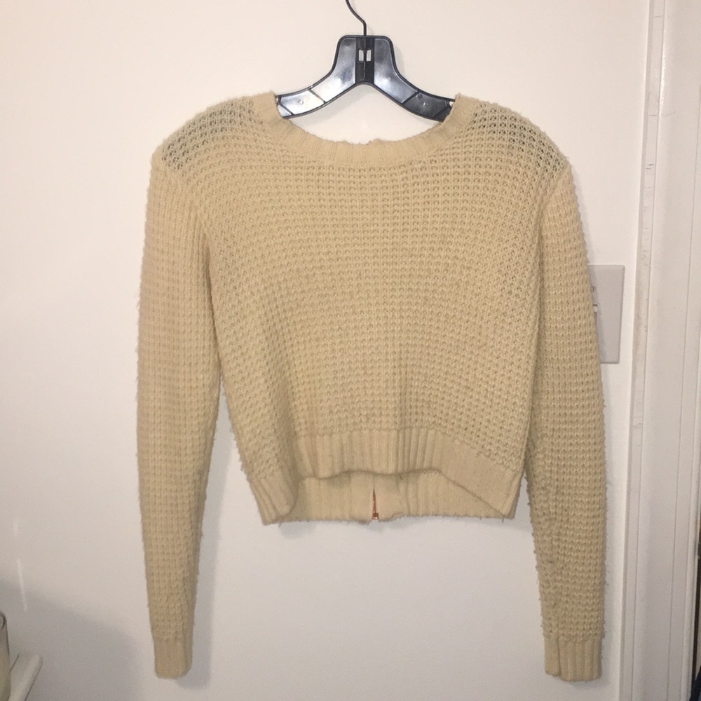 Cream colored cropped sweater